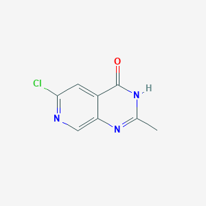 molecular formula C8H6ClN3O B2510947 6-氯-2-甲基吡啶并[3,4-d]嘧啶-4(1H)-酮 CAS No. 1637671-24-9
