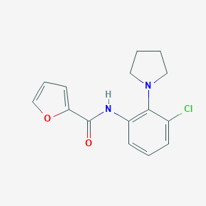 molecular formula C15H15ClN2O2 B251095 N-[3-chloro-2-(1-pyrrolidinyl)phenyl]-2-furamide 