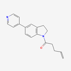 molecular formula C18H18N2O B2510951 1-(5-(Pyridin-4-yl)indolin-1-yl)pent-4-en-1-one CAS No. 2034522-87-5