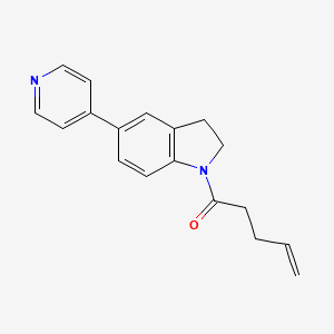 molecular formula C18H18N2O B2510951 1-(5-(吡啶-4-基)吲哚啉-1-基)戊-4-烯-1-酮 CAS No. 2034522-87-5