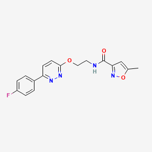 molecular formula C17H15FN4O3 B2510952 N-(2-((6-(4-氟苯基)吡啶嗪-3-基)氧基)乙基)-5-甲基异恶唑-3-甲酰胺 CAS No. 1207019-44-0