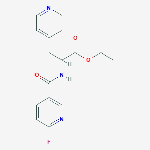 Ethyl 2-[(6-fluoropyridin-3-yl)formamido]-3-(pyridin-4-yl)propanoate