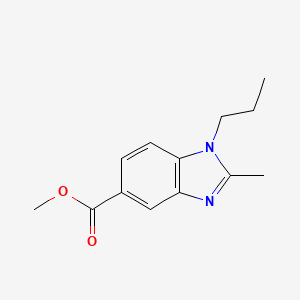 molecular formula C13H16N2O2 B2510963 Methyl 2-methyl-1-propyl-1,3-benzodiazole-5-carboxylate CAS No. 68740-35-2