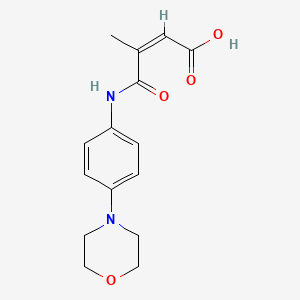 molecular formula C15H18N2O4 B2510964 (2Z)-3-methyl-4-{[4-(morpholin-4-yl)phenyl]amino}-4-oxobut-2-enoic acid CAS No. 468747-36-6