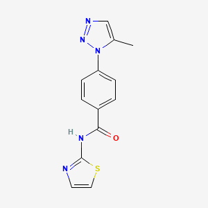 4-(5-methyl-1H-1,2,3-triazol-1-yl)-N-(thiazol-2-yl)benzamide