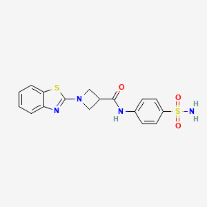 molecular formula C17H16N4O3S2 B2510969 1-(1,3-benzothiazol-2-yl)-N-(4-sulfamoylphenyl)azetidine-3-carboxamide CAS No. 1286719-62-7