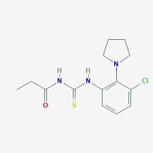 N-[3-chloro-2-(1-pyrrolidinyl)phenyl]-N'-propionylthiourea