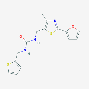 1-((2-(Furan-2-yl)-4-methylthiazol-5-yl)methyl)-3-(thiophen-2-ylmethyl)urea