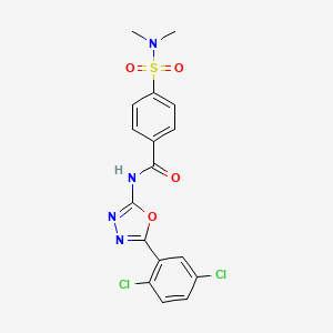 molecular formula C17H14Cl2N4O4S B2510978 N-[5-(2,5-dichlorophenyl)-1,3,4-oxadiazol-2-yl]-4-(dimethylsulfamoyl)benzamide CAS No. 891133-75-8