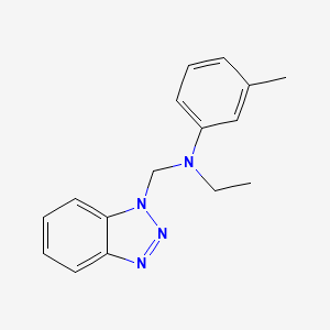 molecular formula C16H18N4 B2510979 N-(1H-1,2,3-Benzotriazol-1-ylmethyl)-N-ethyl-3-methylaniline CAS No. 300680-72-2