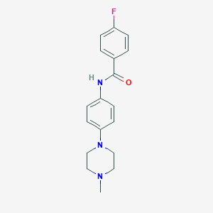 molecular formula C18H20FN3O B251098 4-fluoro-N-[4-(4-methylpiperazin-1-yl)phenyl]benzamide 