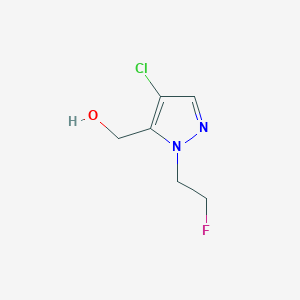 molecular formula C6H8ClFN2O B2510980 [4-Chloro-1-(2-fluoroethyl)-1H-pyrazol-5-yl]methanol CAS No. 2101197-01-5