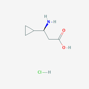 molecular formula C6H12ClNO2 B2510984 (3S)-3-amino-3-cyclopropylpropanoic acid hydrochloride CAS No. 344587-40-2