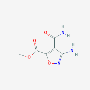 molecular formula C6H7N3O4 B2510988 Methyl 3-amino-4-carbamoyl-1,2-oxazole-5-carboxylate CAS No. 2090313-64-5