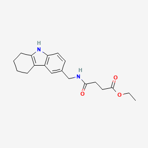 molecular formula C19H24N2O3 B2510989 ethyl 4-oxo-4-(((2,3,4,9-tetrahydro-1H-carbazol-6-yl)methyl)amino)butanoate CAS No. 852138-08-0