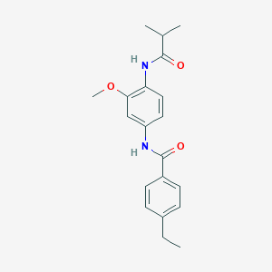 molecular formula C20H24N2O3 B251099 4-ethyl-N-[4-(isobutyrylamino)-3-methoxyphenyl]benzamide 