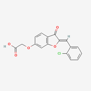(Z)-2-((2-(2-chlorobenzylidene)-3-oxo-2,3-dihydrobenzofuran-6-yl)oxy)acetic acid