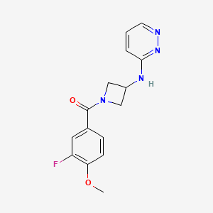 N-[1-(3-fluoro-4-methoxybenzoyl)azetidin-3-yl]pyridazin-3-amine