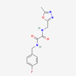 N1-(4-fluorobenzyl)-N2-((5-methyl-1,3,4-oxadiazol-2-yl)methyl)oxalamide