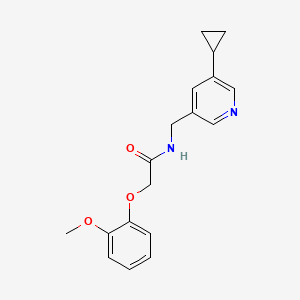 molecular formula C18H20N2O3 B2510997 N-((5-环丙基吡啶-3-基)甲基)-2-(2-甲氧基苯氧基)乙酰胺 CAS No. 2034312-04-2