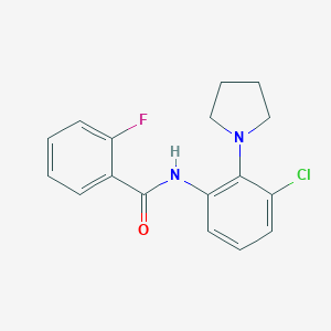 N-[3-chloro-2-(1-pyrrolidinyl)phenyl]-2-fluorobenzamide