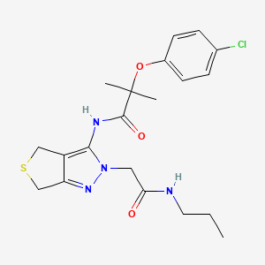 2-(4-chlorophenoxy)-2-methyl-N-(2-(2-oxo-2-(propylamino)ethyl)-4,6-dihydro-2H-thieno[3,4-c]pyrazol-3-yl)propanamide