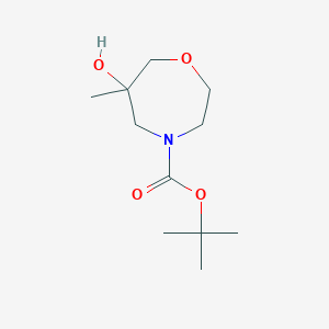 tert-Butyl 6-hydroxy-6-methyl-1,4-oxazepane-4-carboxylate