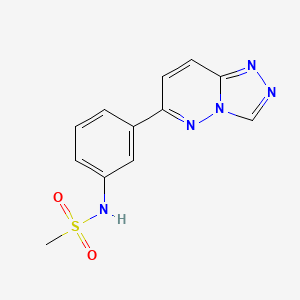molecular formula C12H11N5O2S B2511011 N-(3-([1,2,4]triazolo[4,3-b]pyridazin-6-yl)phenyl)methanesulfonamide CAS No. 894068-82-7