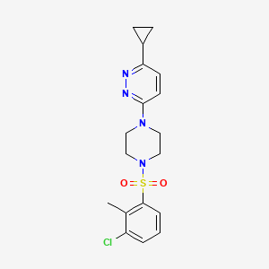 3-(4-((3-Chloro-2-methylphenyl)sulfonyl)piperazin-1-yl)-6-cyclopropylpyridazine