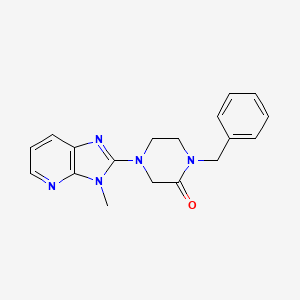 molecular formula C18H19N5O B2511015 1-benzyl-4-{3-methyl-3H-imidazo[4,5-b]pyridin-2-yl}piperazin-2-one CAS No. 2415542-65-1
