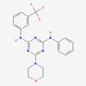6-morpholino-N2-phenyl-N4-(3-(trifluoromethyl)phenyl)-1,3,5-triazine-2,4-diamine