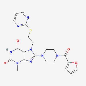 8-[4-(Furan-2-carbonyl)piperazin-1-yl]-3-methyl-7-(2-pyrimidin-2-ylsulfanylethyl)purine-2,6-dione