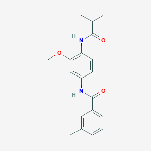 molecular formula C19H22N2O3 B251104 N-[4-(isobutyrylamino)-3-methoxyphenyl]-3-methylbenzamide 