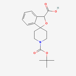 molecular formula C18H23NO5 B2511048 1'-(tert-Butoxycarbonyl)-3H-spiro[isobenzofuran-1,4'-piperidine]-3-carboxylic acid CAS No. 937254-55-2