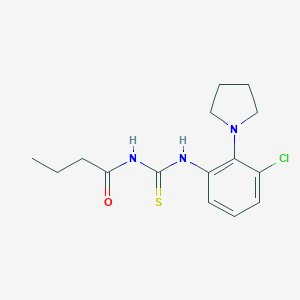 molecular formula C15H20ClN3OS B251105 N-butyryl-N'-[3-chloro-2-(1-pyrrolidinyl)phenyl]thiourea 