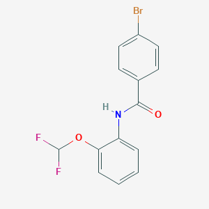 molecular formula C14H10BrF2NO2 B251108 4-bromo-N-[2-(difluoromethoxy)phenyl]benzamide 