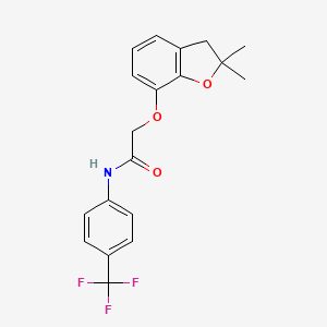 2-((2,2-dimethyl-2,3-dihydrobenzofuran-7-yl)oxy)-N-(4-(trifluoromethyl)phenyl)acetamide