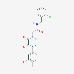 N-[(2-chlorophenyl)methyl]-2-[4-(3-fluoro-4-methylphenyl)-2,3-dioxopyrazin-1-yl]acetamide