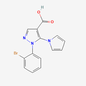 1-(2-bromophenyl)-5-(1H-pyrrol-1-yl)-1H-pyrazole-4-carboxylic acid
