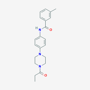 3-methyl-N-[4-(4-propanoylpiperazin-1-yl)phenyl]benzamide