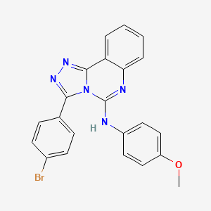 molecular formula C22H16BrN5O B2511124 3-(4-溴苯基)-N-(4-甲氧基苯基)-[1,2,4]三唑并[4,3-c]喹唑啉-5-胺 CAS No. 339026-14-1