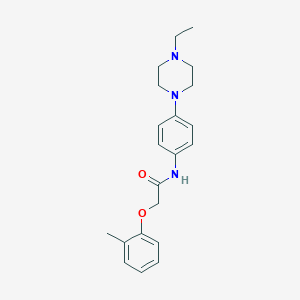 molecular formula C21H27N3O2 B251113 N-[4-(4-ethylpiperazin-1-yl)phenyl]-2-(2-methylphenoxy)acetamide 