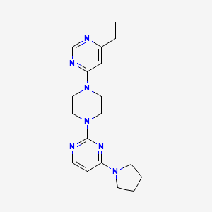 molecular formula C18H25N7 B2511130 2-[4-(6-Ethylpyrimidin-4-yl)piperazin-1-yl]-4-pyrrolidin-1-ylpyrimidine CAS No. 2415535-47-4