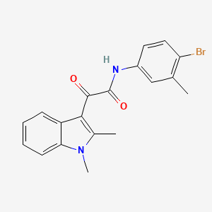 molecular formula C19H17BrN2O2 B2511153 N-(4-bromo-3-methylphenyl)-2-(1,2-dimethyl-1H-indol-3-yl)-2-oxoacetamide CAS No. 862831-84-3
