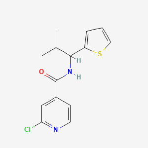 molecular formula C14H15ClN2OS B2511155 2-chloro-N-[2-methyl-1-(thiophen-2-yl)propyl]pyridine-4-carboxamide CAS No. 1111471-62-5