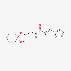 (E)-N-(1,4-dioxaspiro[4.5]decan-2-ylmethyl)-3-(furan-2-yl)acrylamide