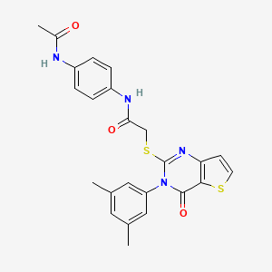 N-[4-(acetylamino)phenyl]-2-{[3-(3,5-dimethylphenyl)-4-oxo-3,4-dihydrothieno[3,2-d]pyrimidin-2-yl]sulfanyl}acetamide