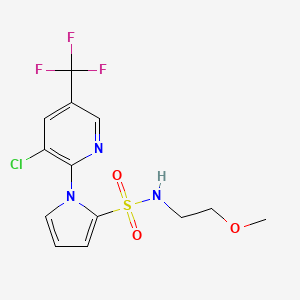 1-[3-chloro-5-(trifluoromethyl)-2-pyridinyl]-N-(2-methoxyethyl)-1H-pyrrole-2-sulfonamide