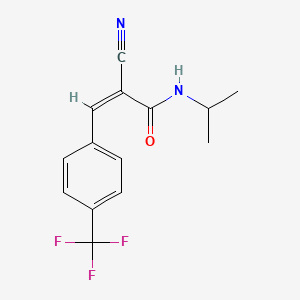 (Z)-2-Cyano-N-propan-2-yl-3-[4-(trifluoromethyl)phenyl]prop-2-enamide