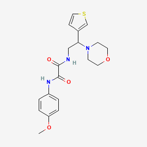 N1-(4-methoxyphenyl)-N2-(2-morpholino-2-(thiophen-3-yl)ethyl)oxalamide
